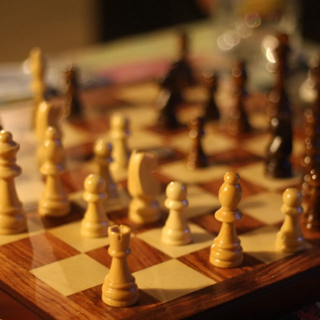 chess pieces on chess board